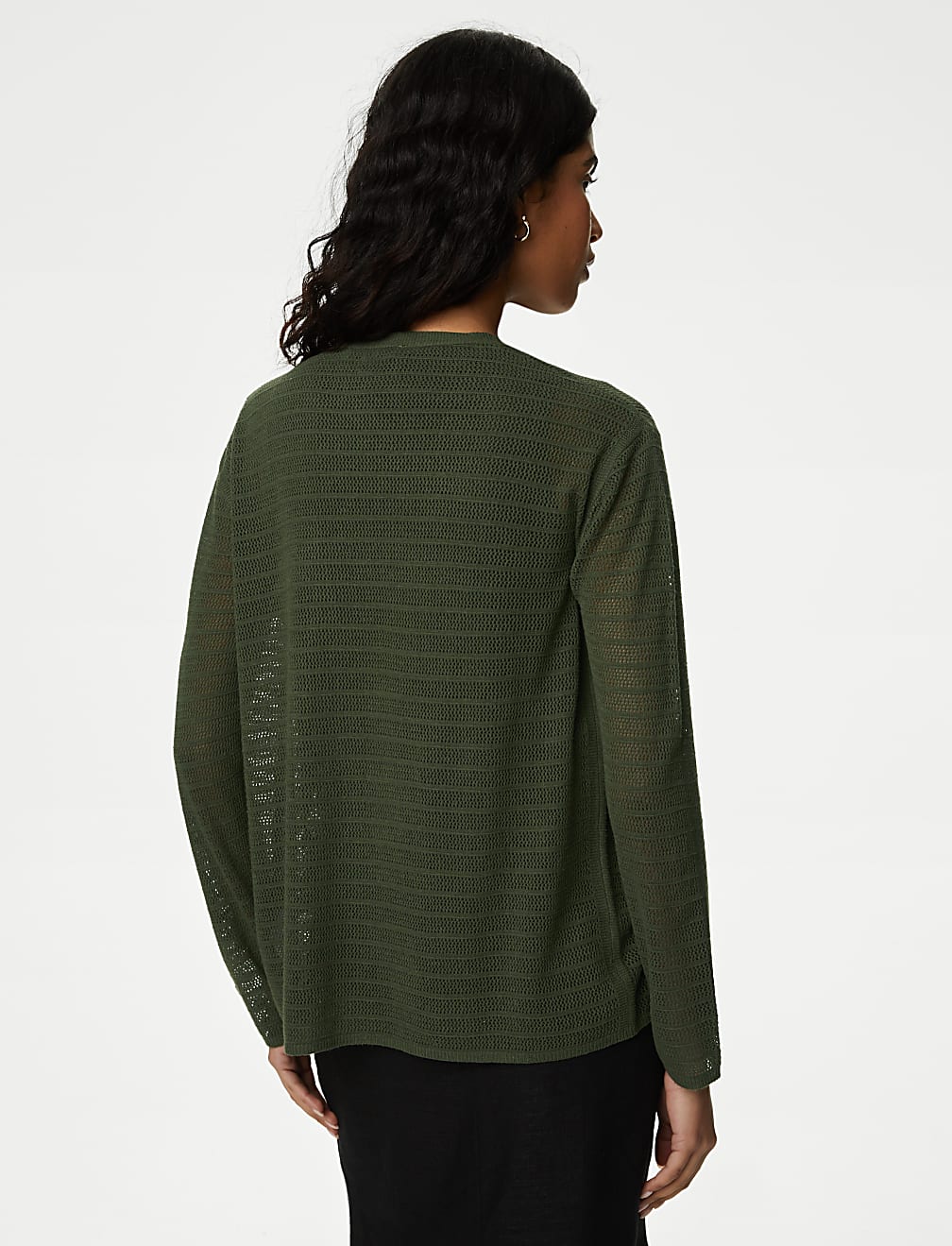 Edge to Edge Cardigan with Linen
