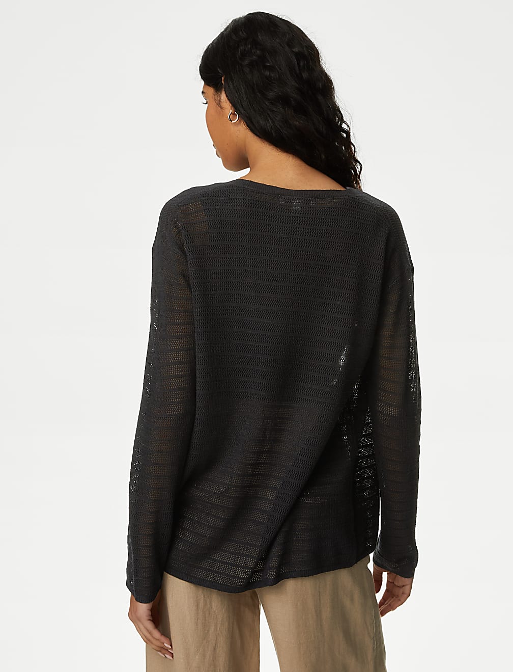 Edge to Edge Cardigan with Linen