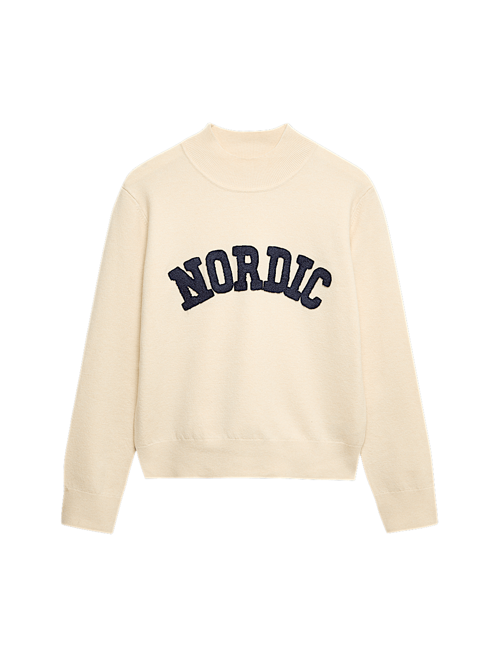 Slogan Funnel Neck Jumper