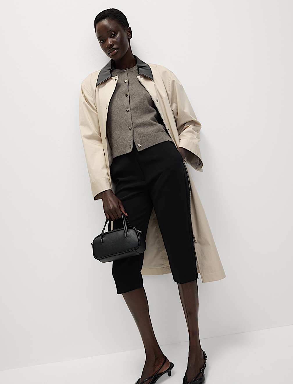 Air-Yarn Button Front Short Sleeve Cropped Cardigan