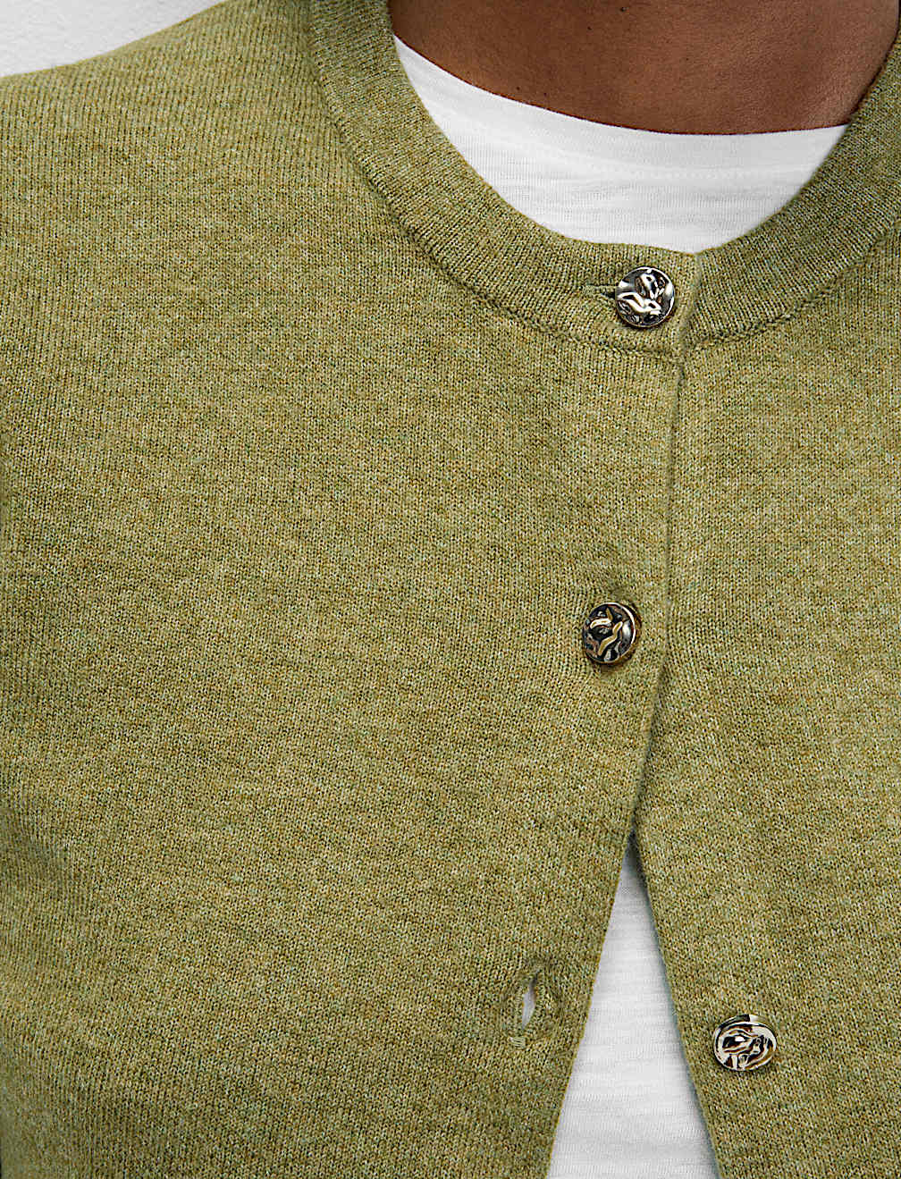 Air-Yarn Button Front Short Sleeve Cropped Cardigan