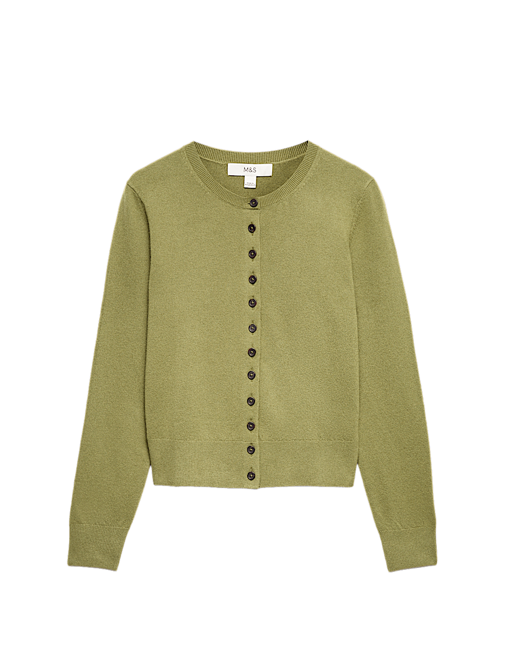 Air-Yarn Crew Neck Short Cardigan