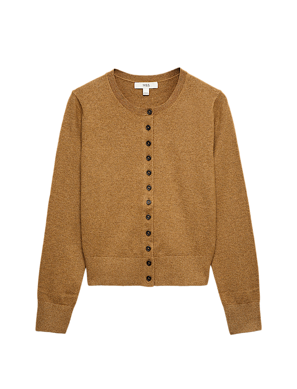 Air-Yarn Crew Neck Short Cardigan
