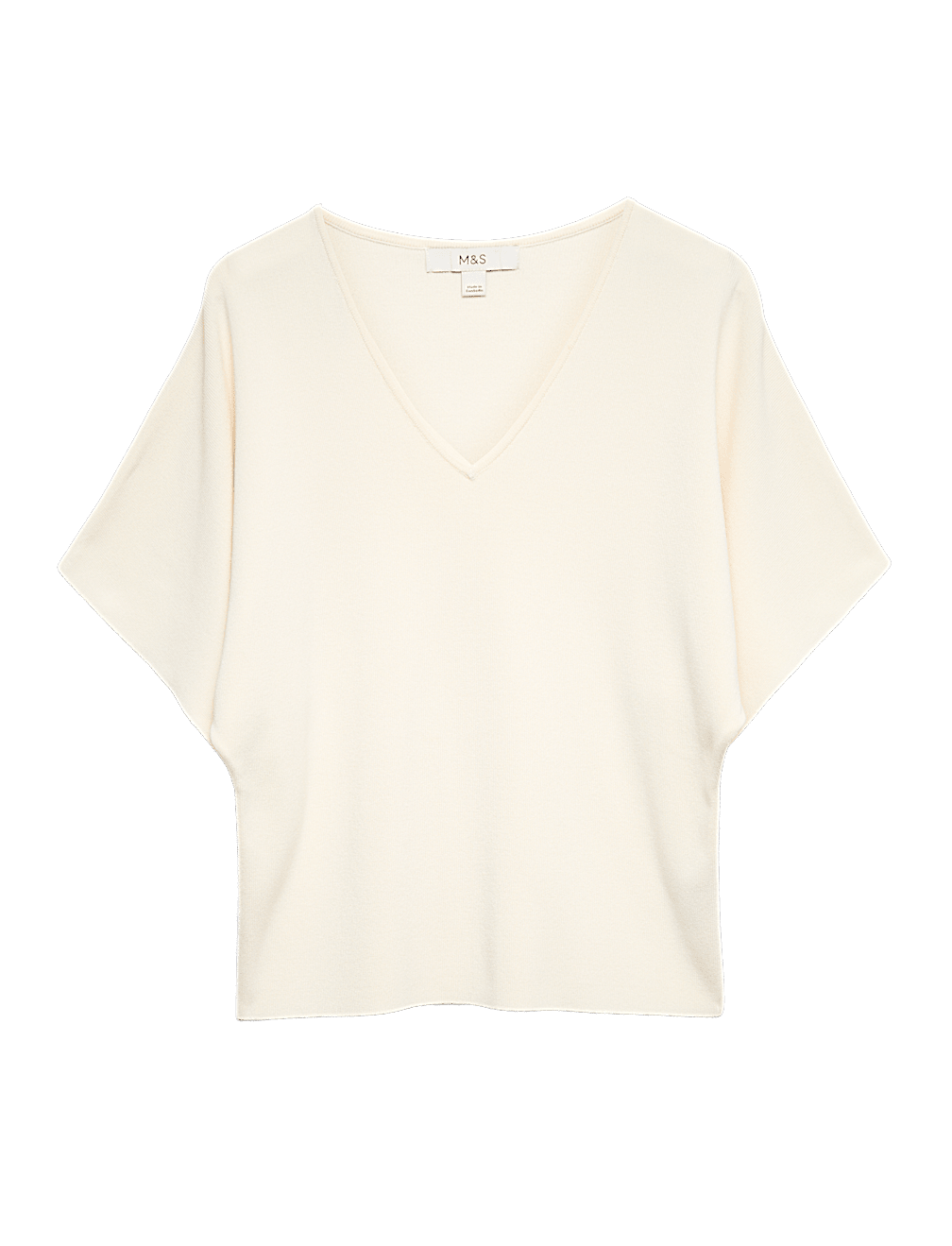 V-Neck Waisted Slim Fit Knitted Top