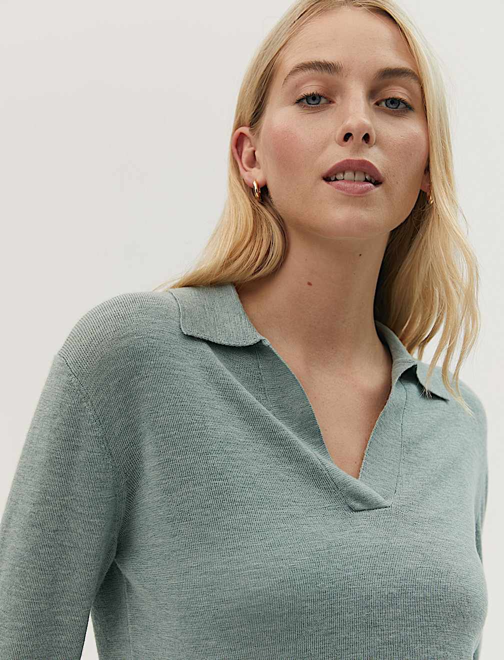 Pure Merino Wool Collared Jumper