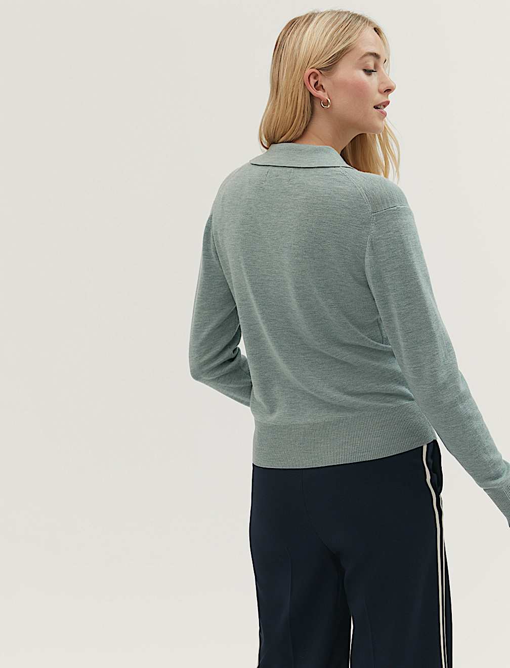 Pure Merino Wool Collared Jumper