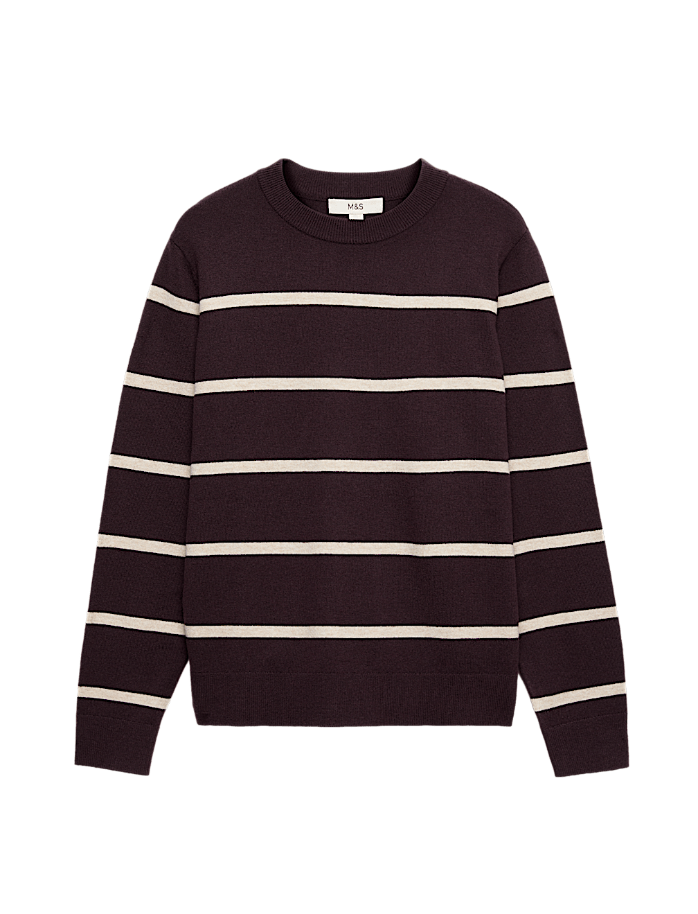 Air-Yarn Striped Crew Neck Jumper