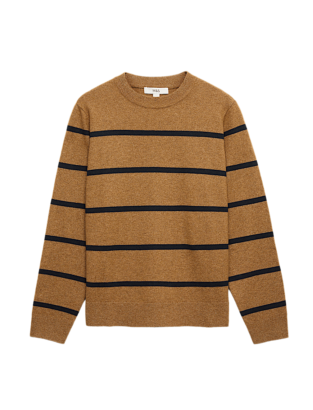Air-Yarn Striped Crew Neck Jumper