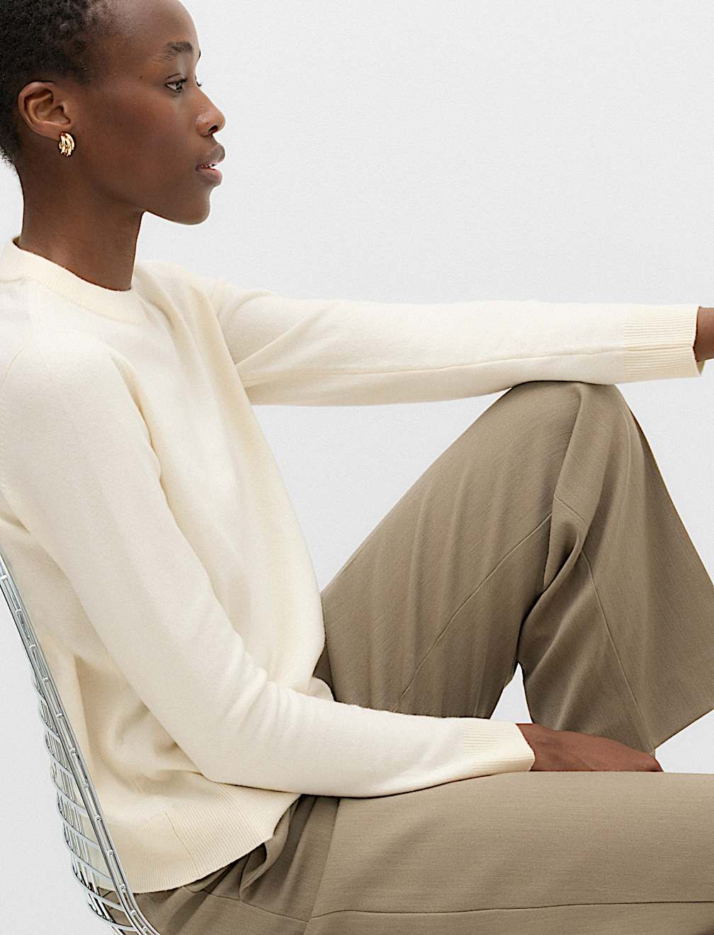 Air-Yarn Crew Neck Jumper