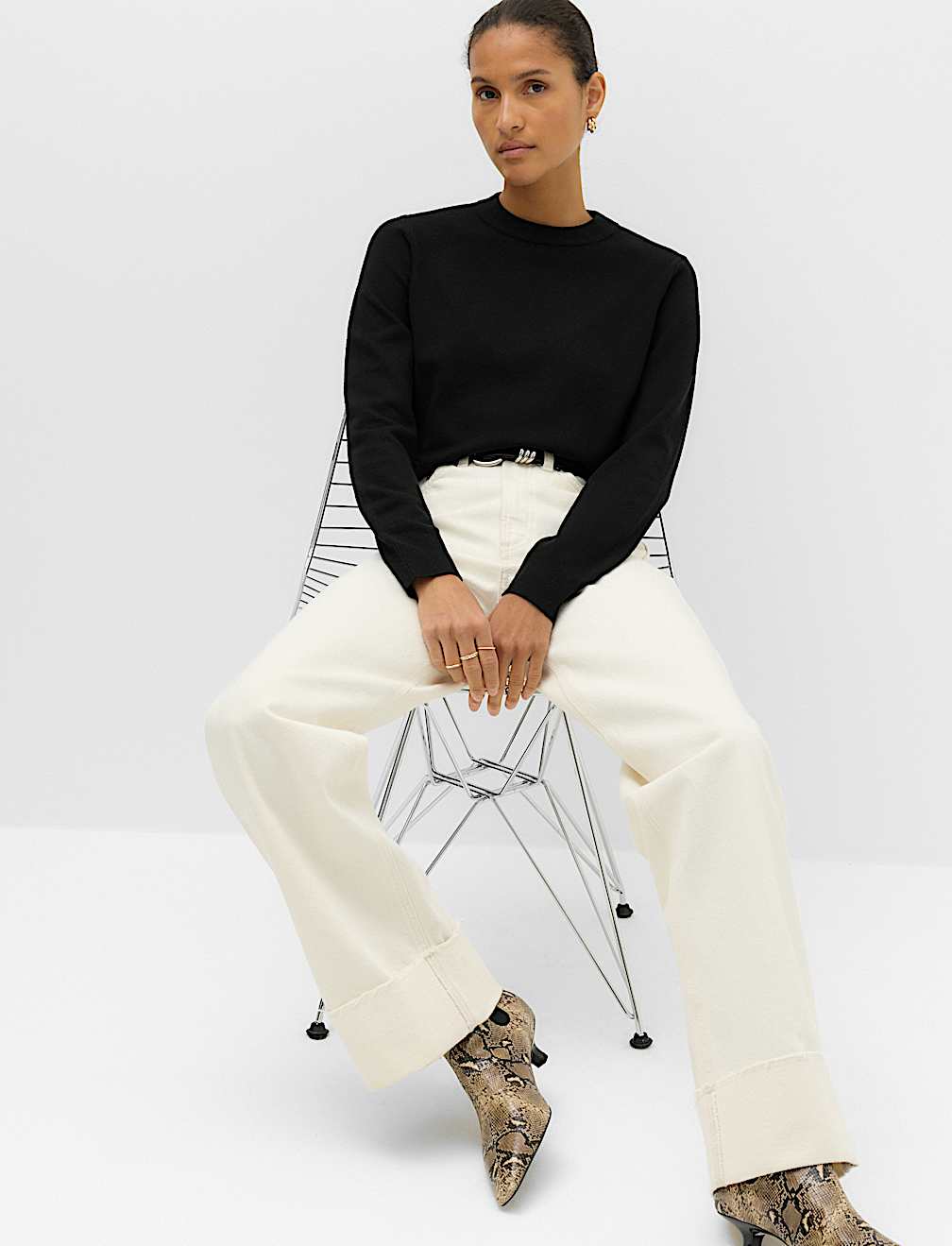 Air-Yarn Crew Neck Jumper