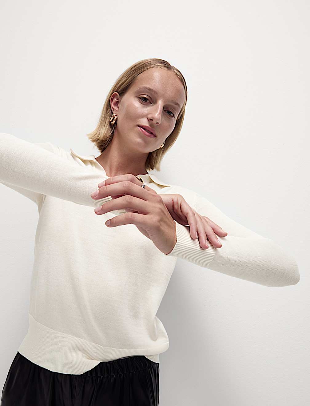 Pure Merino Wool Collared Jumper
