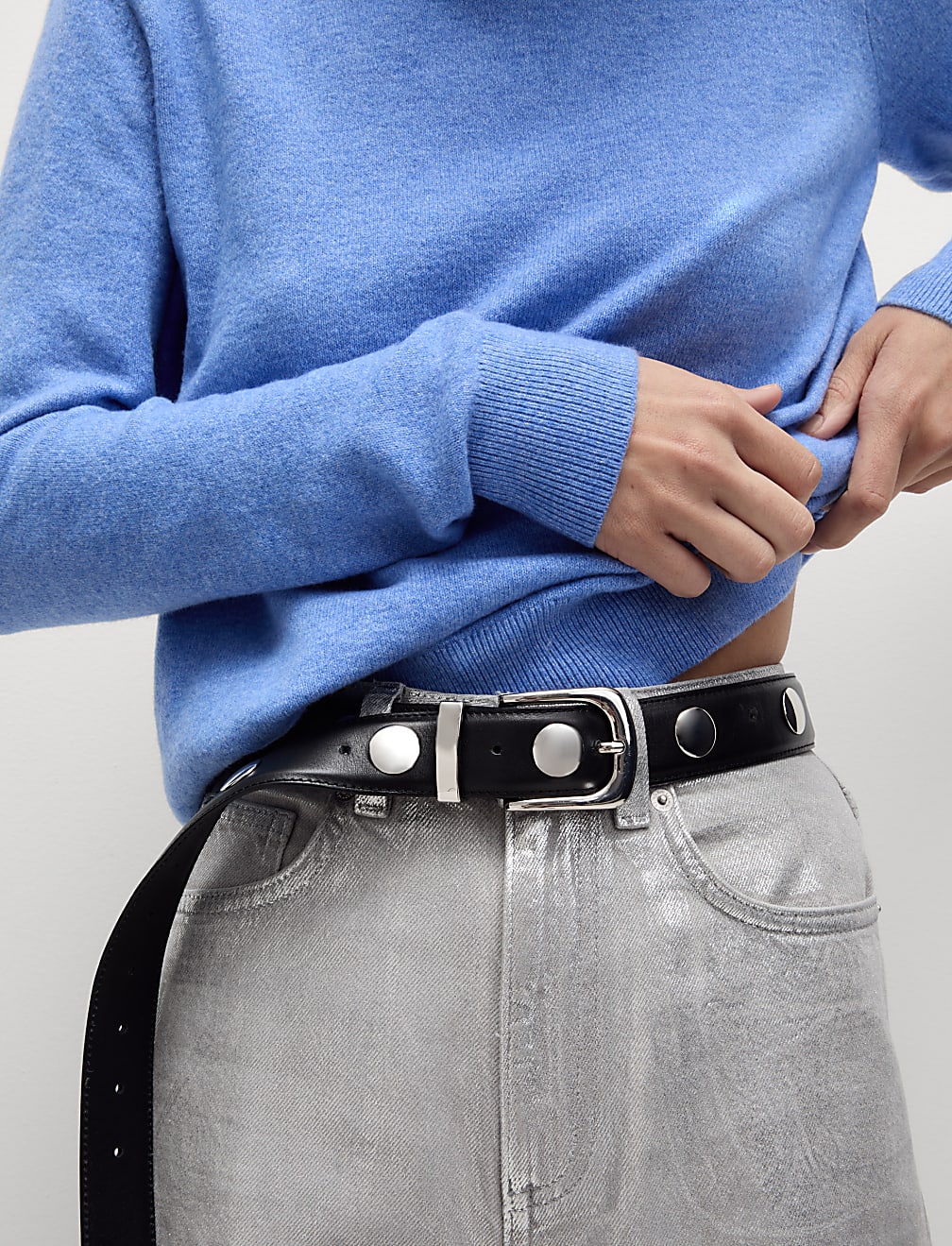 Air-Yarn Roll Neck Jumper