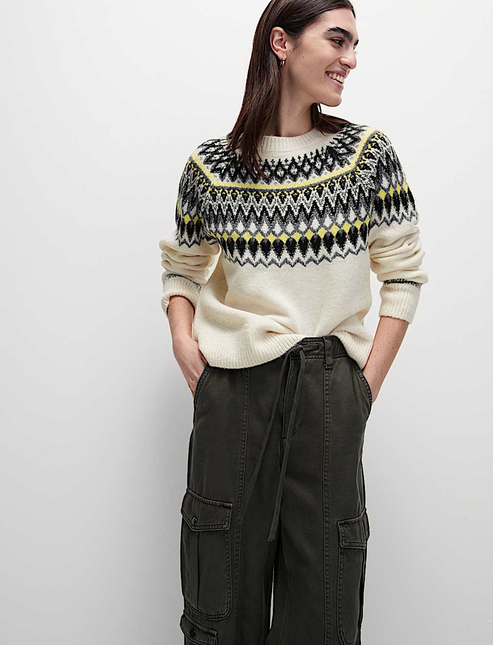 Fair Isle Crew Neck Relaxed Jumper