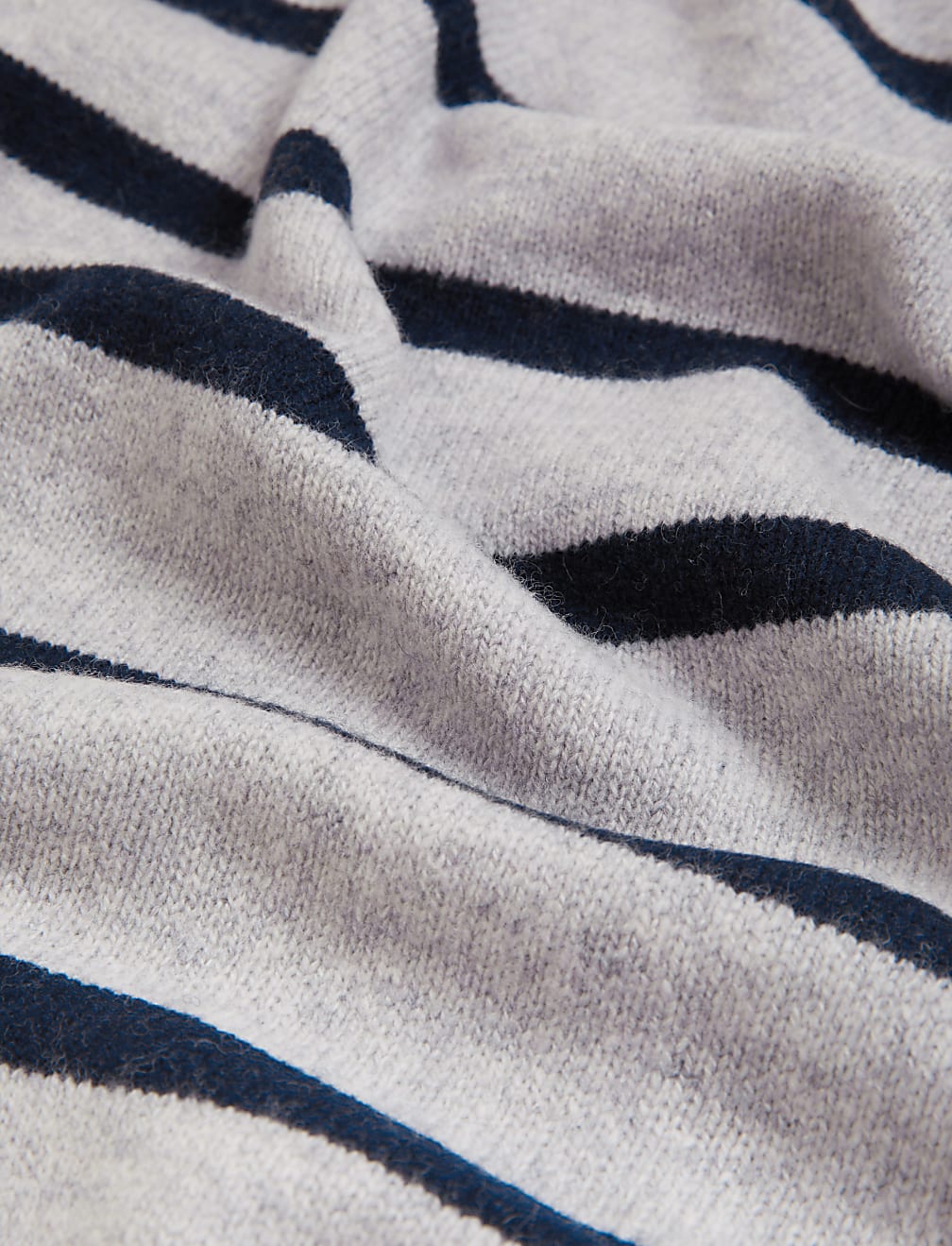 Lambswool Rich Striped Crew Neck Jumper