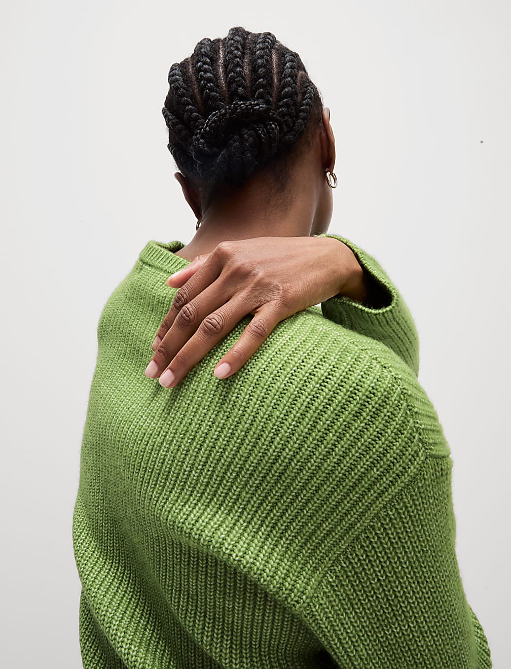 Cloud-Yarn Textured Crew Neck Jumper