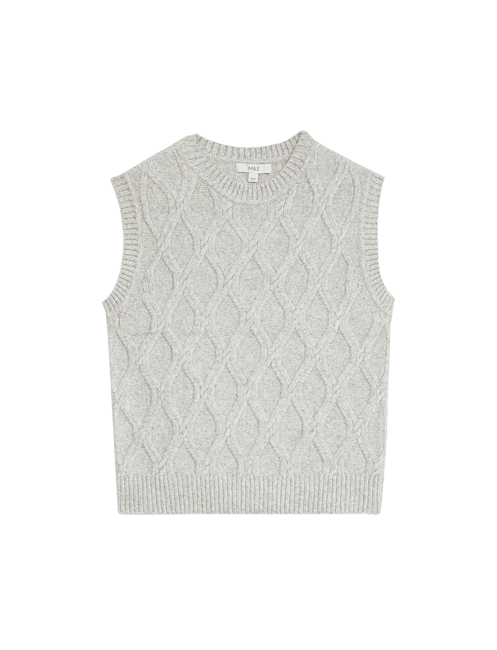 Cloud-Yarn Textured Knitted Vest