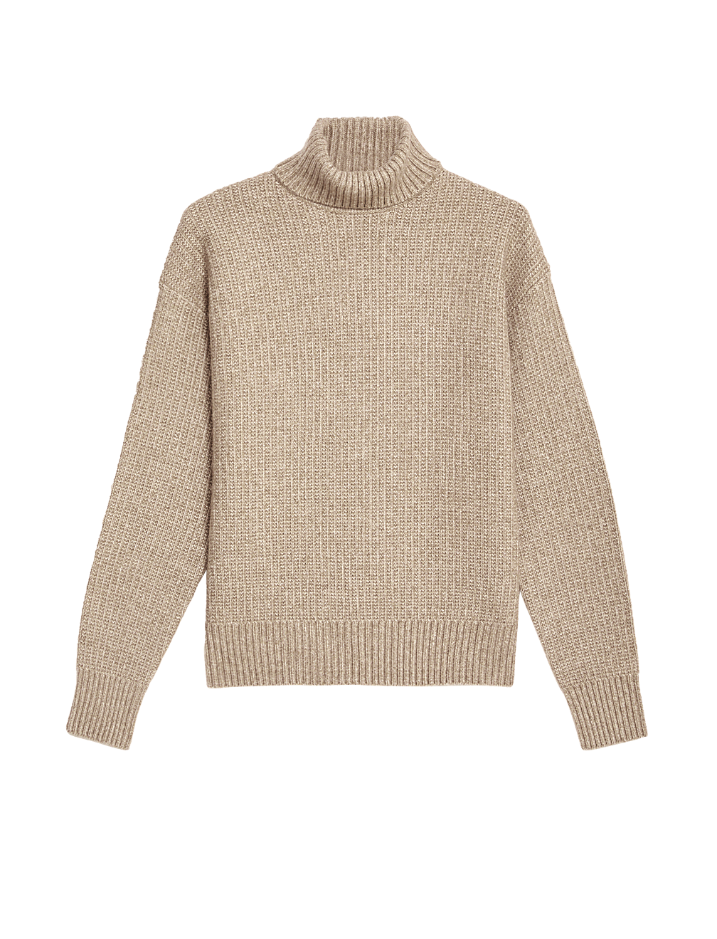 Cloud Yarn Textured Roll Neck Jumper