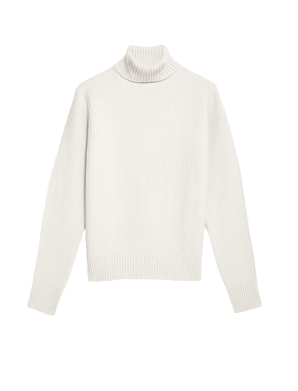 Cloud Yarn Textured Roll Neck Jumper