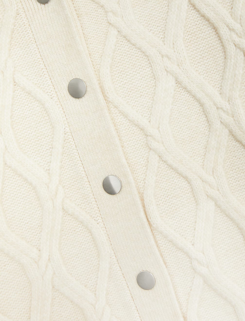 Cable Knit Cloud-Yarn Bomber Cardigan