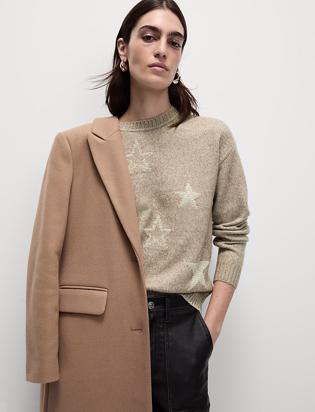 Star Crew Neck Relaxed Fit Jumper