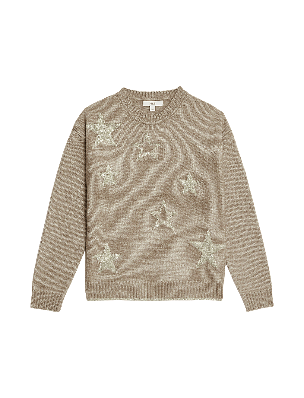 Star Crew Neck Relaxed Fit Jumper