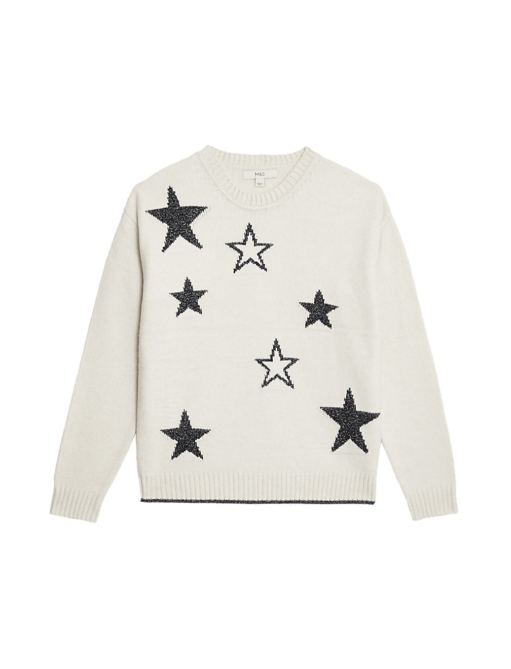 Star Crew Neck Relaxed Fit Jumper
