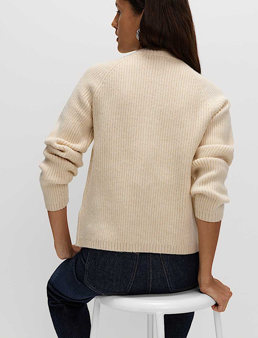 Textured Embellished Button Front Cardigan