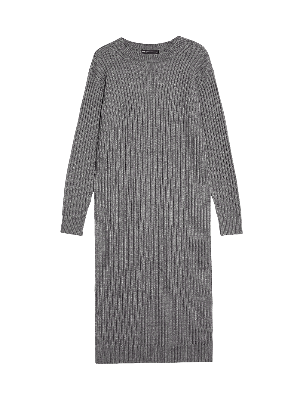 Ribbed Knitted Midi Dress