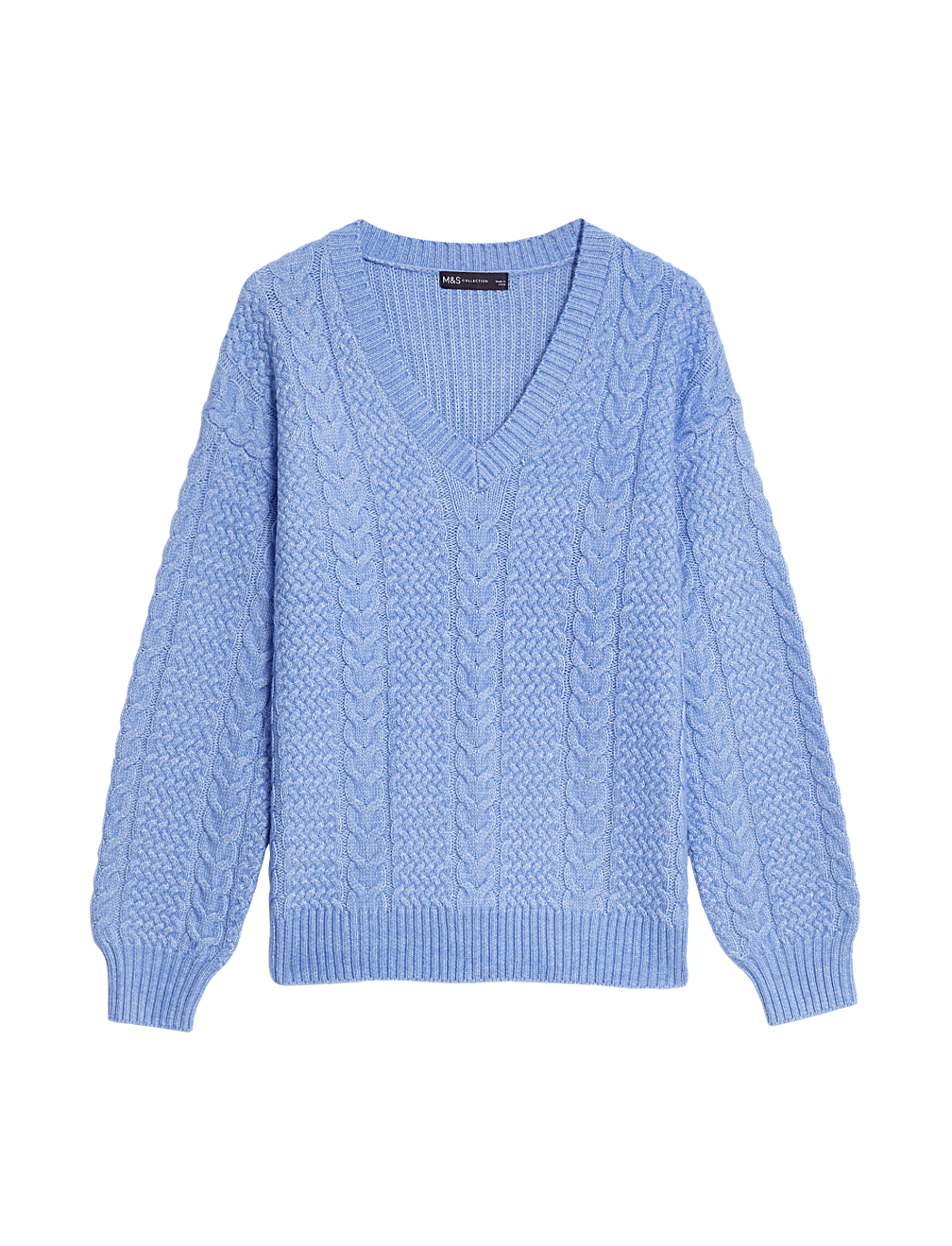 Cable Knit V-Neck Jumper