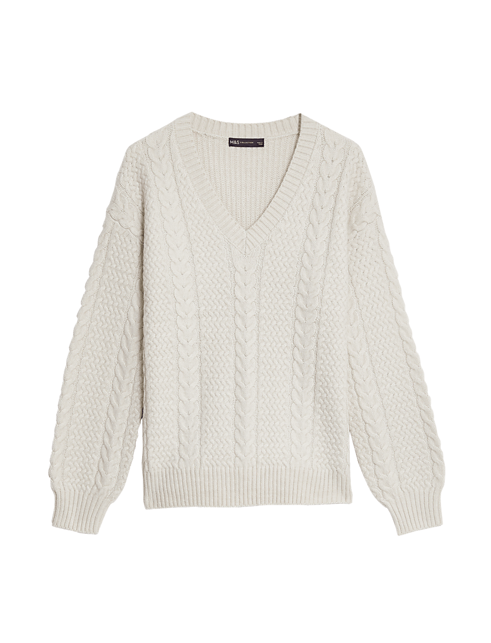 Cable Knit V-Neck Jumper