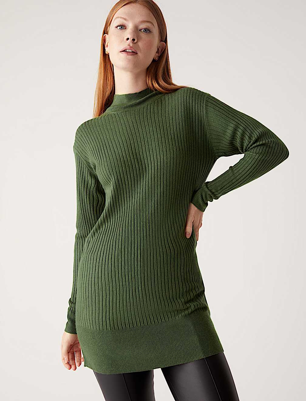 Supersoft Funnel Neck Longline Jumper