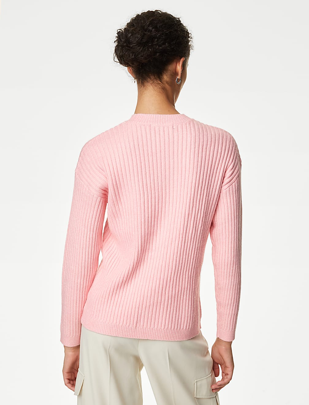 Ribbed Crew Neck Jumper