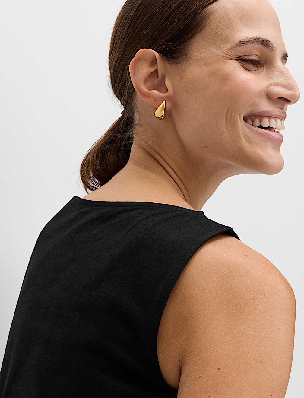 Cotton Rich Slash Neck Slim Fit Vest