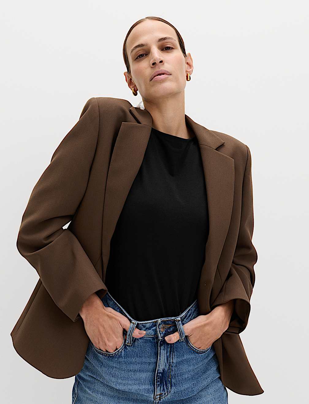 Cotton Rich Slash Neck Slim Fit Vest