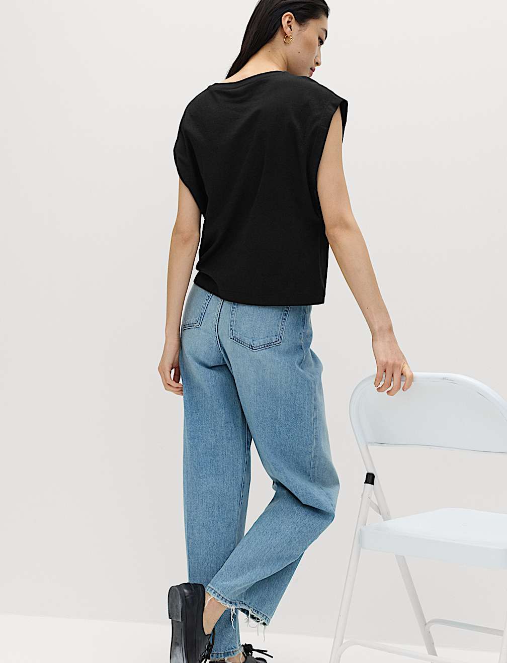 Pure Cotton Cap Sleeve T-Shirt