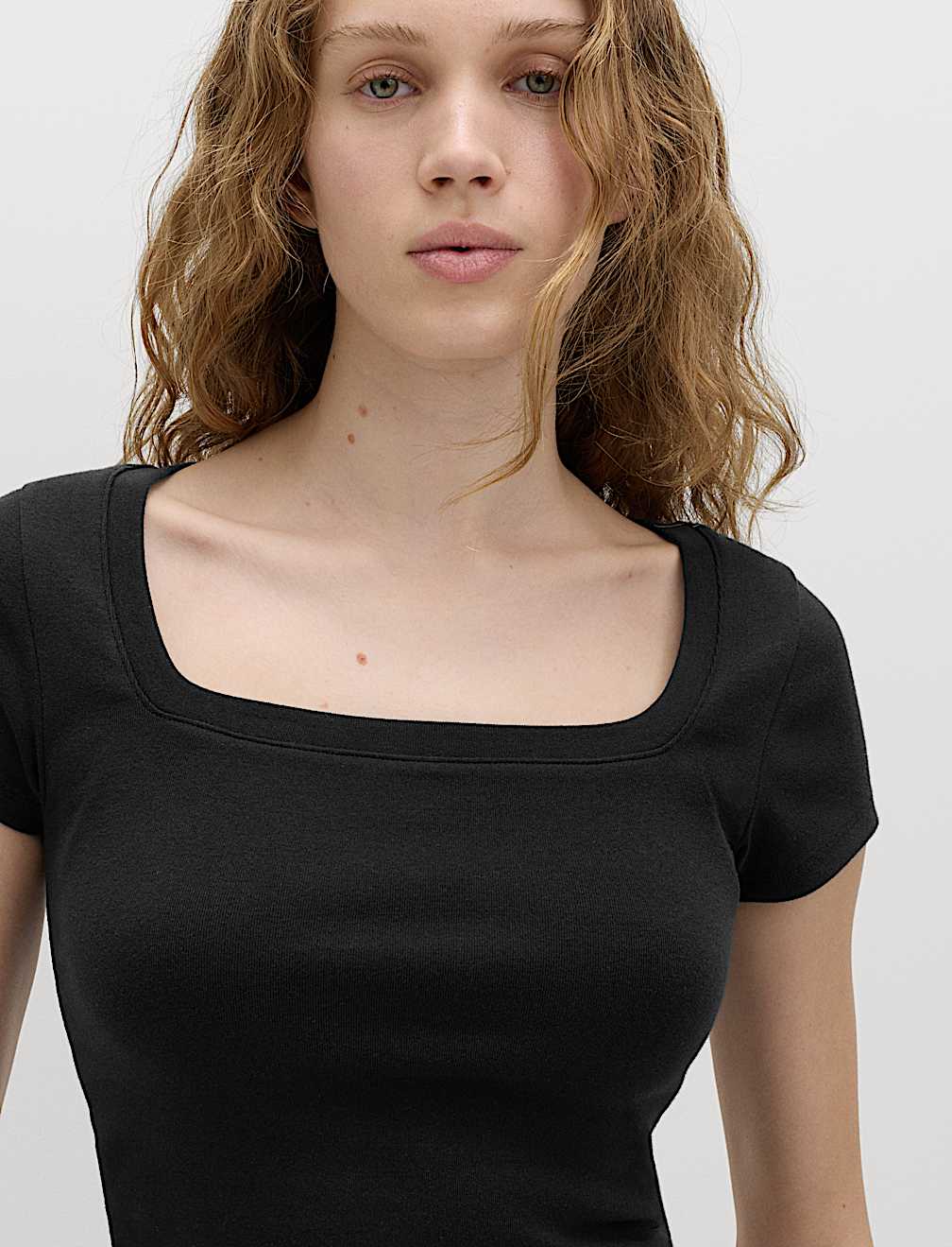 Cotton Rich Premium Square Neck Top