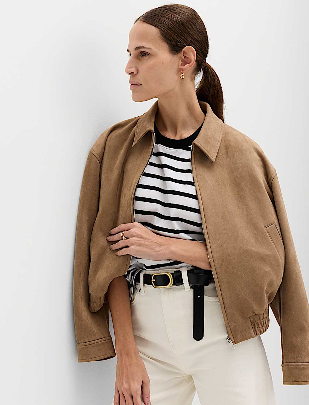 Pure Cotton Striped Relaxed Boxy T-Shirt