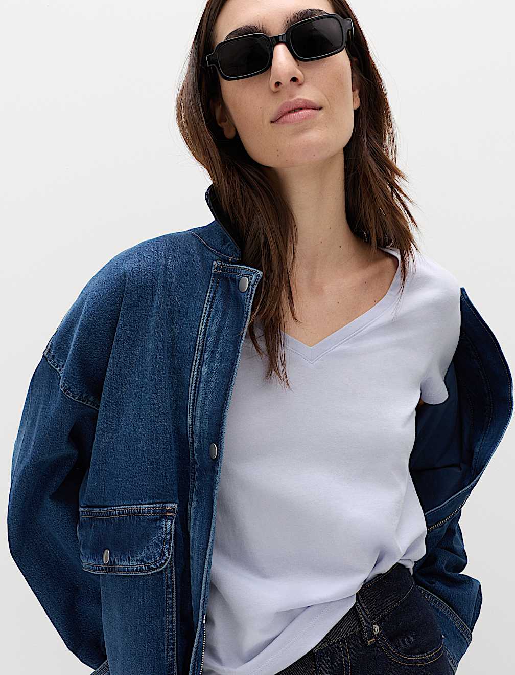 Pure Cotton V-Neck T-Shirt