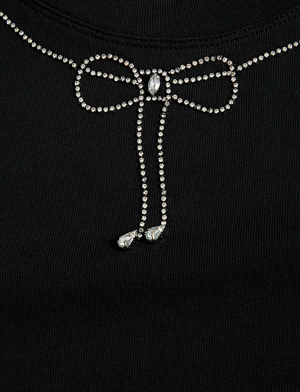 Pure Cotton Bow Embellished T-Shirt