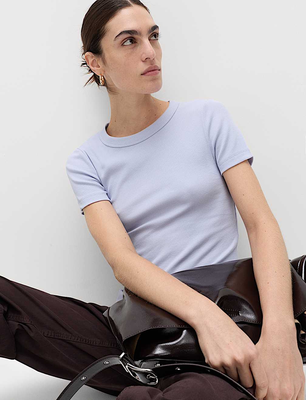 Cotton Rich Ribbed Slim Fit T-Shirt