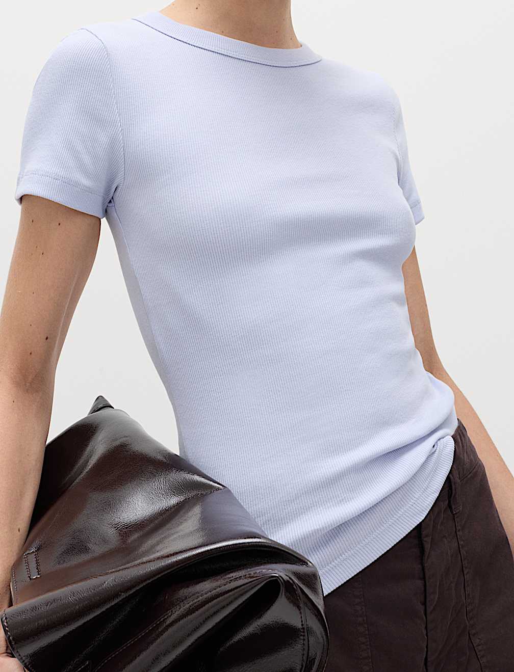 Cotton Rich Ribbed Slim Fit T-Shirt