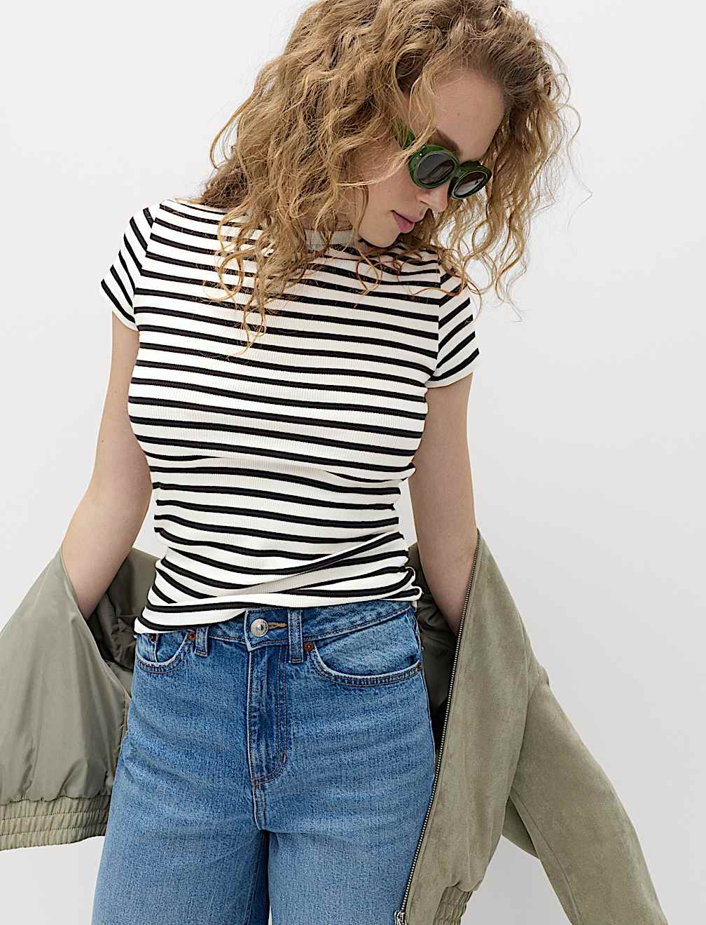 Cotton Rich Ribbed Slim Fit T-Shirt