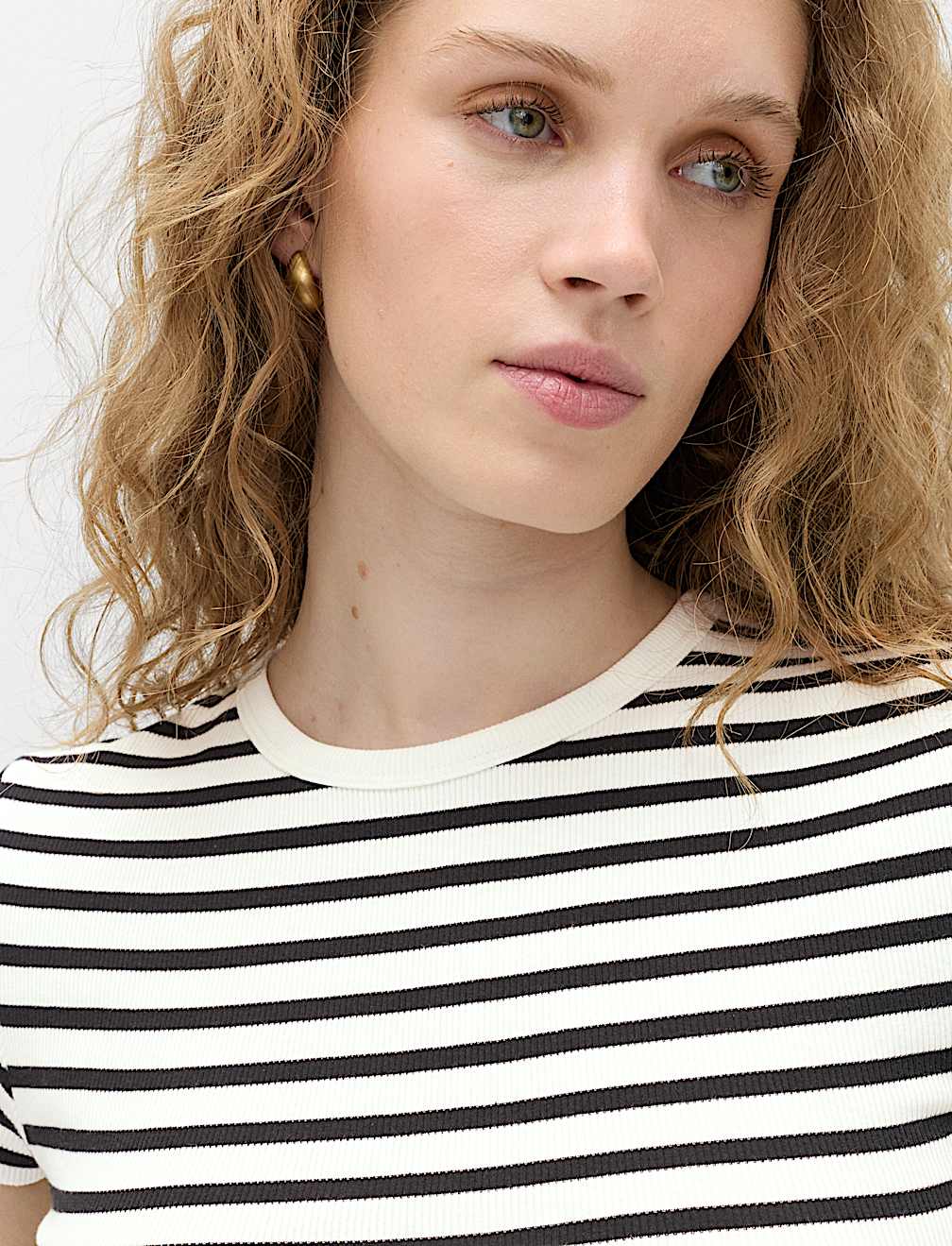 Cotton Rich Ribbed Slim Fit T-Shirt