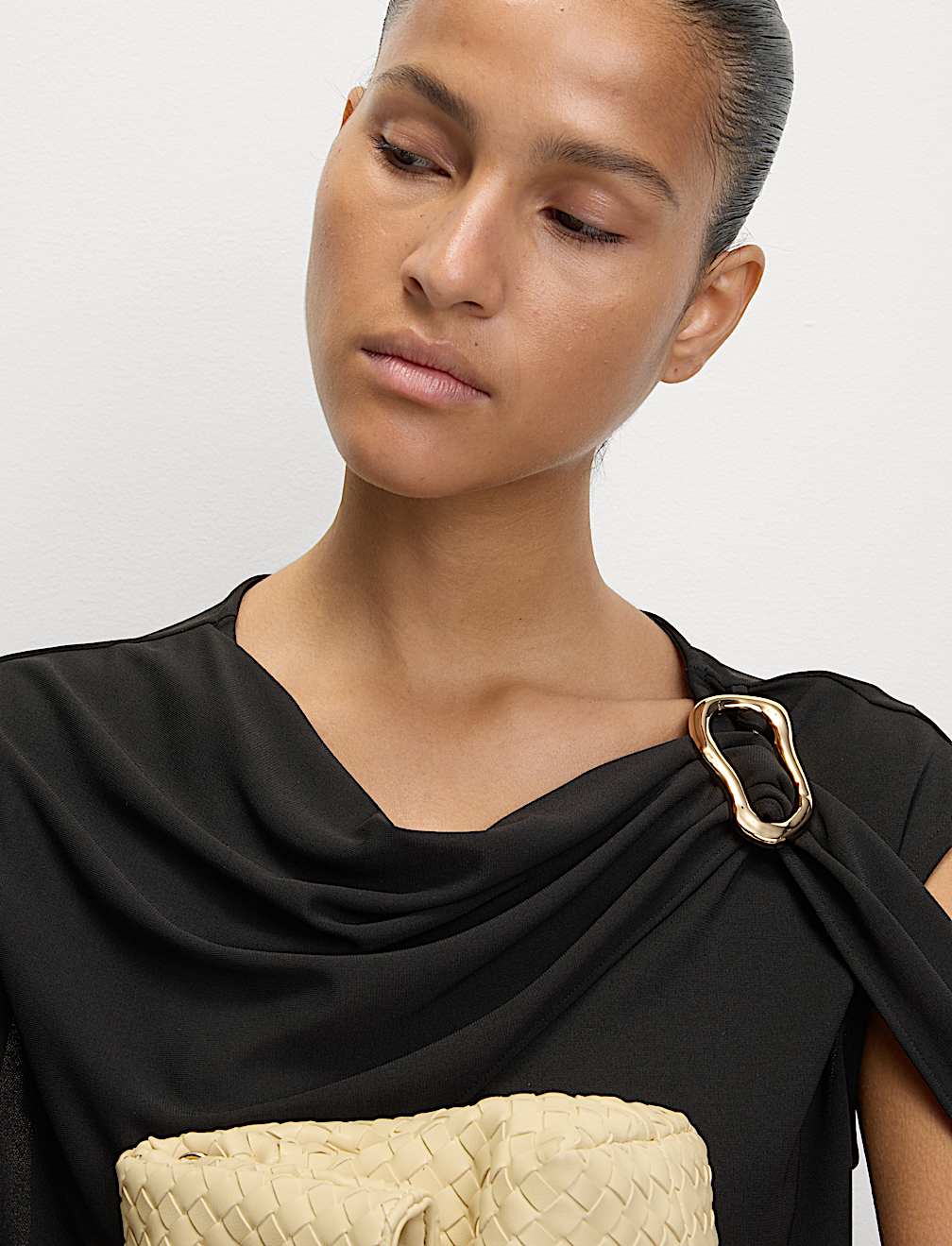 Jersey Hardware Detail Asymmetric Top