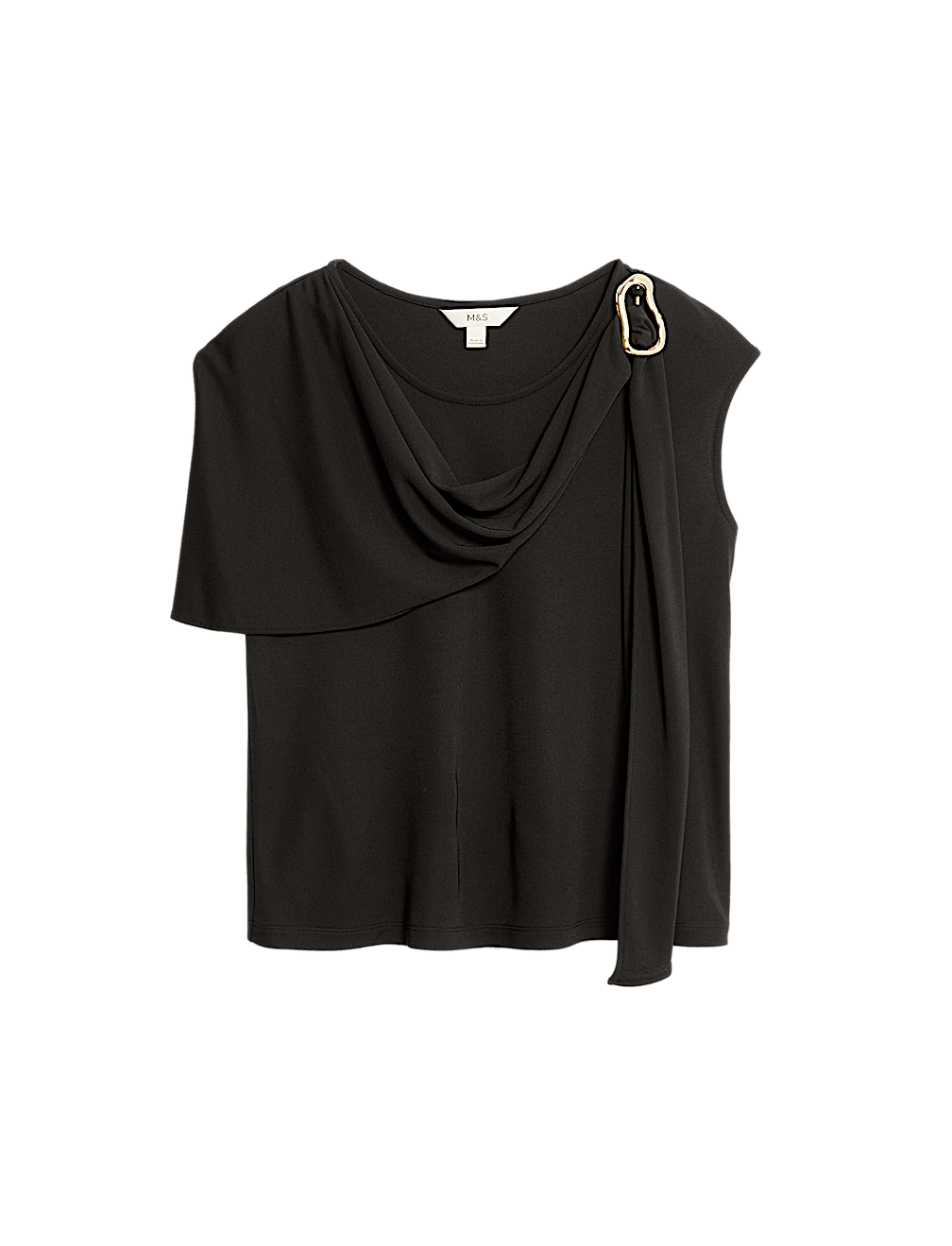 Jersey Hardware Detail Asymmetric Top