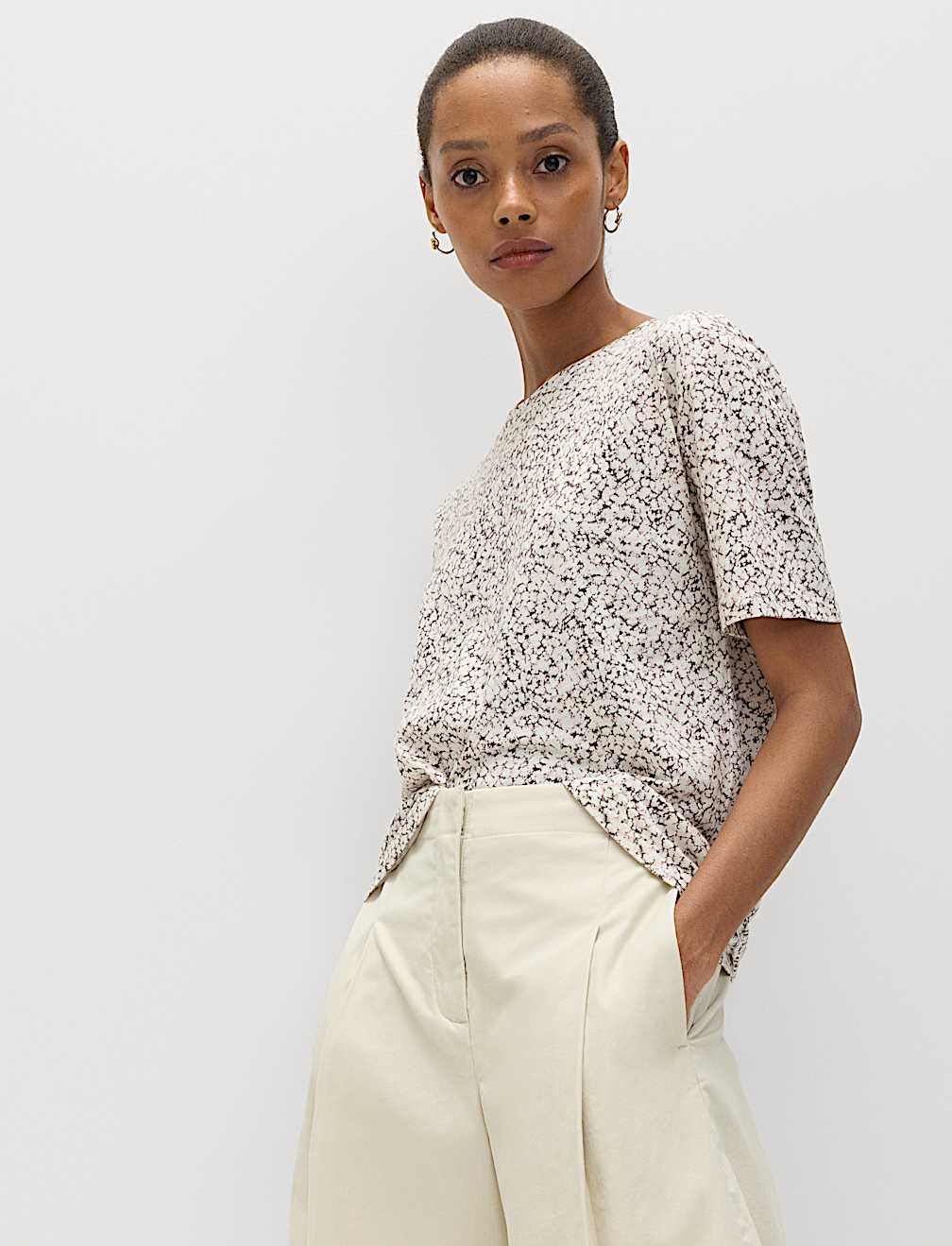 Cotton Modal Blend Printed T-Shirt