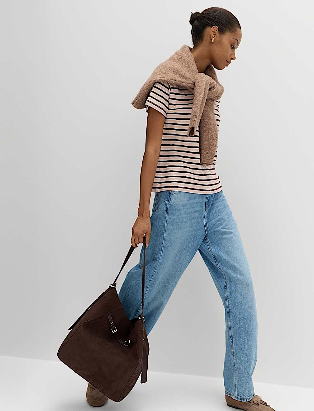 Pure Slub Cotton Striped T-Shirt