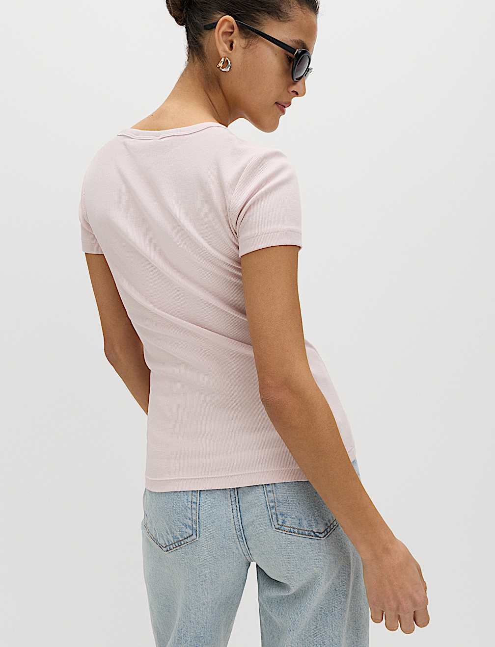 Cotton Rich Scoop Neck Slim Fit T-Shirt