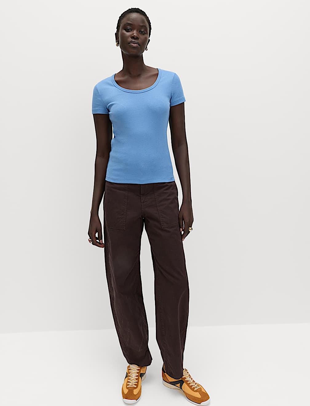 Cotton Rich Scoop Neck Slim Fit T-Shirt