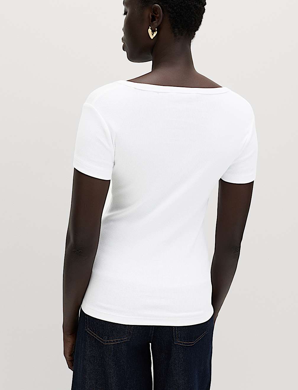 Cotton Rich Scoop Neck Slim Fit T-Shirt